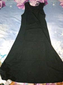 Sleeveless Black Maxi Dress (size:xxl,m)