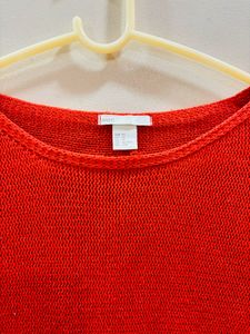 H&amp;M Orange Dolman Sleeve Knit Top