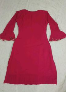 Rani Pink Heavy Sequence Work Kurti with Sharara