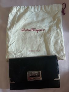 Salvatore Ferragamo Black Leather Wallet