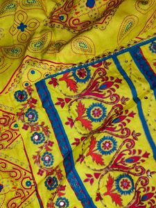 Vibrant Yellow Kurta Set with Mirror Work