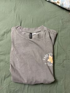 H&amp;M Floral Graphic Print Oversized T-Shirt