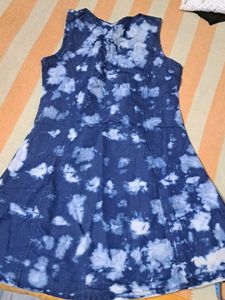 Boho Tie-Dye Denim Dress
