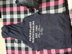 Classic Faded Navy Blue Zip-Up Hoodie