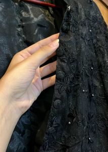 Black Embellished Lace Jacket