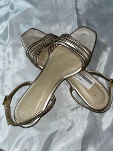 Stylish Golden Wedge Heels