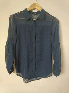 Top With Inner And Puff Sleeves