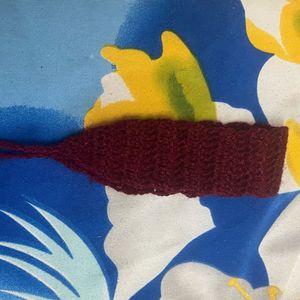 Handmade Maroon Knit Headband