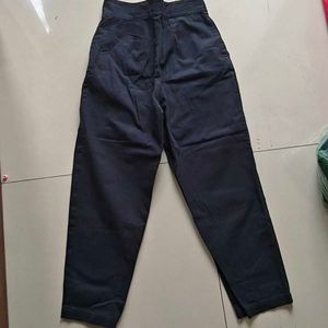 korean Dark Wash Pleated Trousers