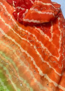 Vibrant Ombre Leheriya Saree