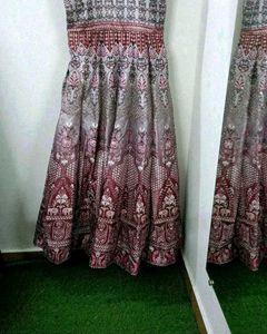Embroidered gown with Dupatta