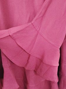 Beautiful Maroon Top with Embroidery for casual we