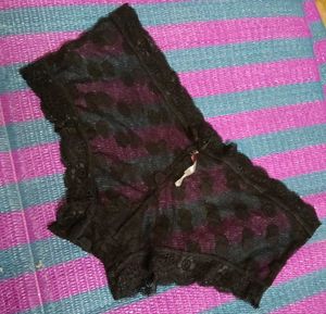 Lace Briefs with Polka Dot Detail