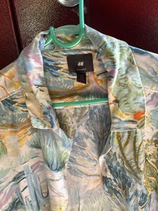 Unique Abstract Print Short Sleeve Shirt