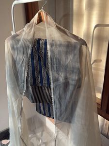 Elegant Blue & White Striped Kurta Set