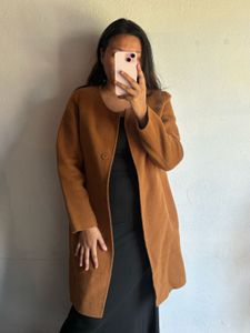 Cozy Brown Button-Up Coat