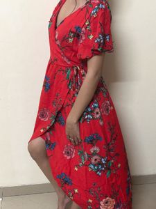 Floral Wrap Dress