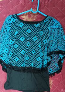 Back And Blue Pocchu Style Top
