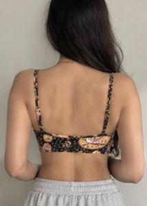 Paisley Print Crop Top Bralette