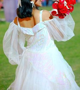 Fairy-tale White Party Wear Gown (Excellent Condit