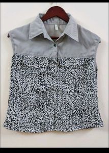 Sleeveless Animal Print Top