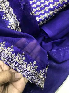 Georgette Fabric Party Wear Saree