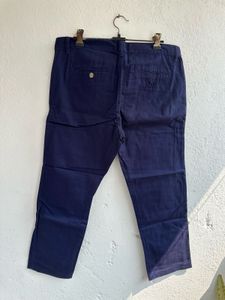 Classic Navy Blue Cotton Pants