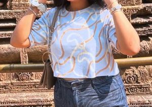 Patterned Crop Top