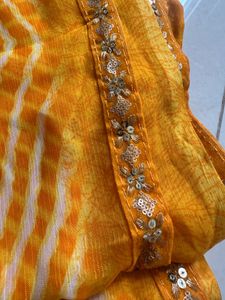 festive Lehriya Chiffon Saree