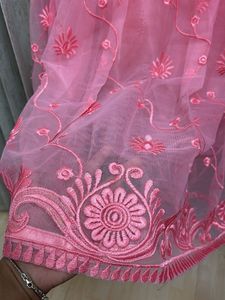 Peach Embroidered Lehenga Choli Set