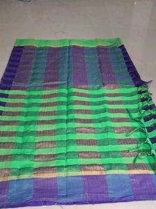Vibrant Striped Saree