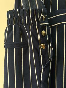 Striped Navy Blue Jumpsuit
