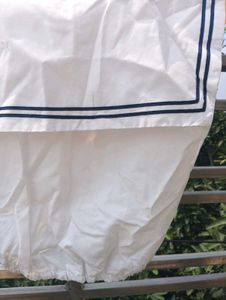 White Sailor Collar Crop Top