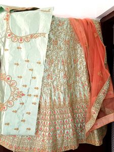 semi stitched Exquisite Embroidered Lehenganga Cho