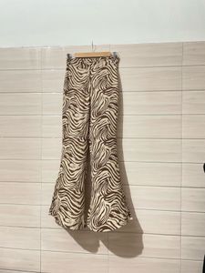 Pull&amp;bear Stylish Zebra Print Wide Leg Pants