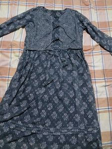 Floral Print Dress with Shrug