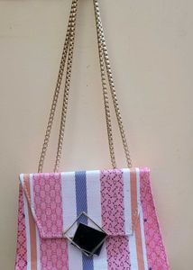 Stylish Striped Clutch Bag