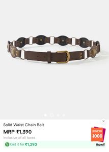 Waist Chain Belt - Brown