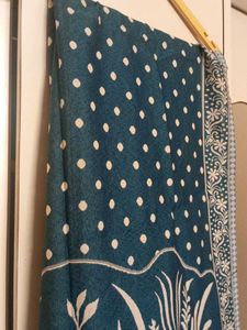 Beautiful Teal Floral Dupatta