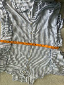 Striped Ruffle Sleeve Shirt