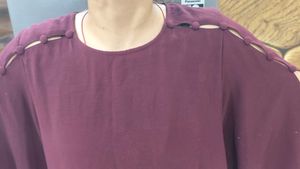 Wine Batwing Top