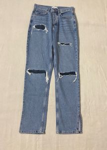 Primark Women's Distressed Ripped Denim Jeans