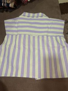 Striped Button-Up Shirt
