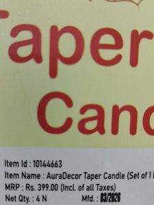 Aura Decor Taper Candles Set