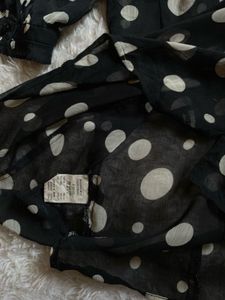 Chic Polka Dot Ruffle Blouse
