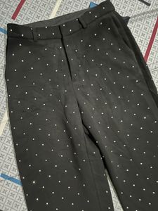 Length-41,,Chic Black Wide-Leg Pants