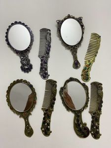 Vintage Peacock Mirror &amp; Comb Set