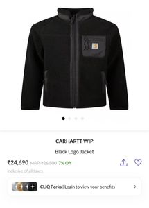 Carhartt Black Fleece Jacket