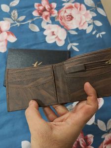 Brown Faux Leather Bi-fold Wallet