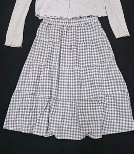 Cute Tiered Gingham Skirt